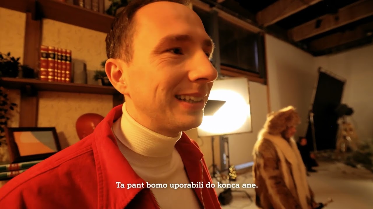 Ozadje snemanje božičnega spota z Jurijem Zrnecem in Robertom Petanom