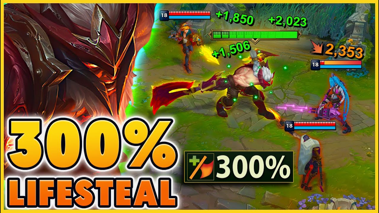 HEAL TO FULL WITH ONE AUTO (UNKILLABLE 300% Lifesteal Olaf) - BunnyFuFuu | League of Legends