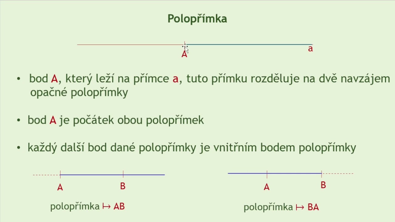 Planimetrie   základní pojmy (bod, přímka, vztahy přímek, rovina)