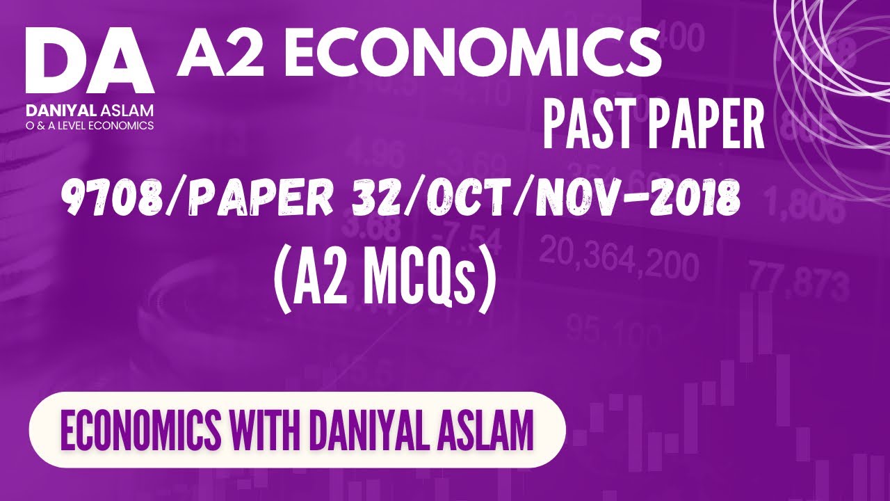 A2 Economics 9708 Oct/November 2018 (P32) Paper 3 (MCQs) Variant 2