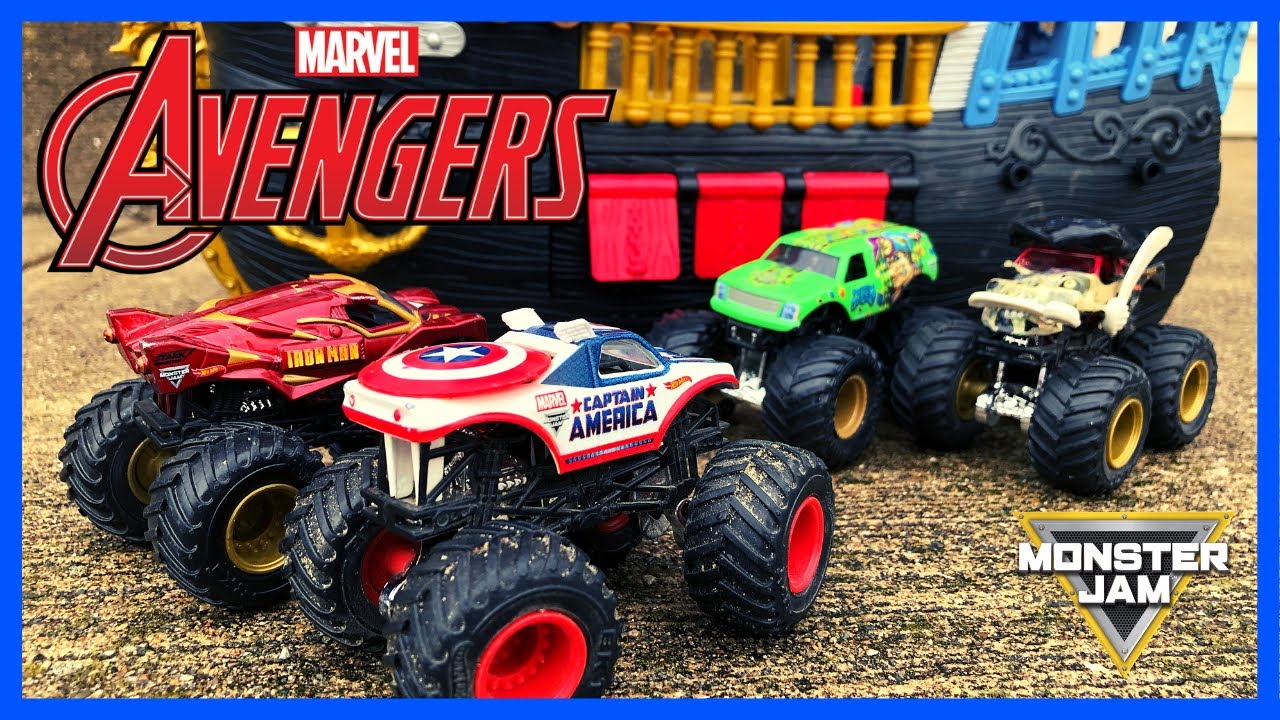 Marvel Avengers Monster Trucks | Saving Monster Jam City | Monster Trucks for Kids
