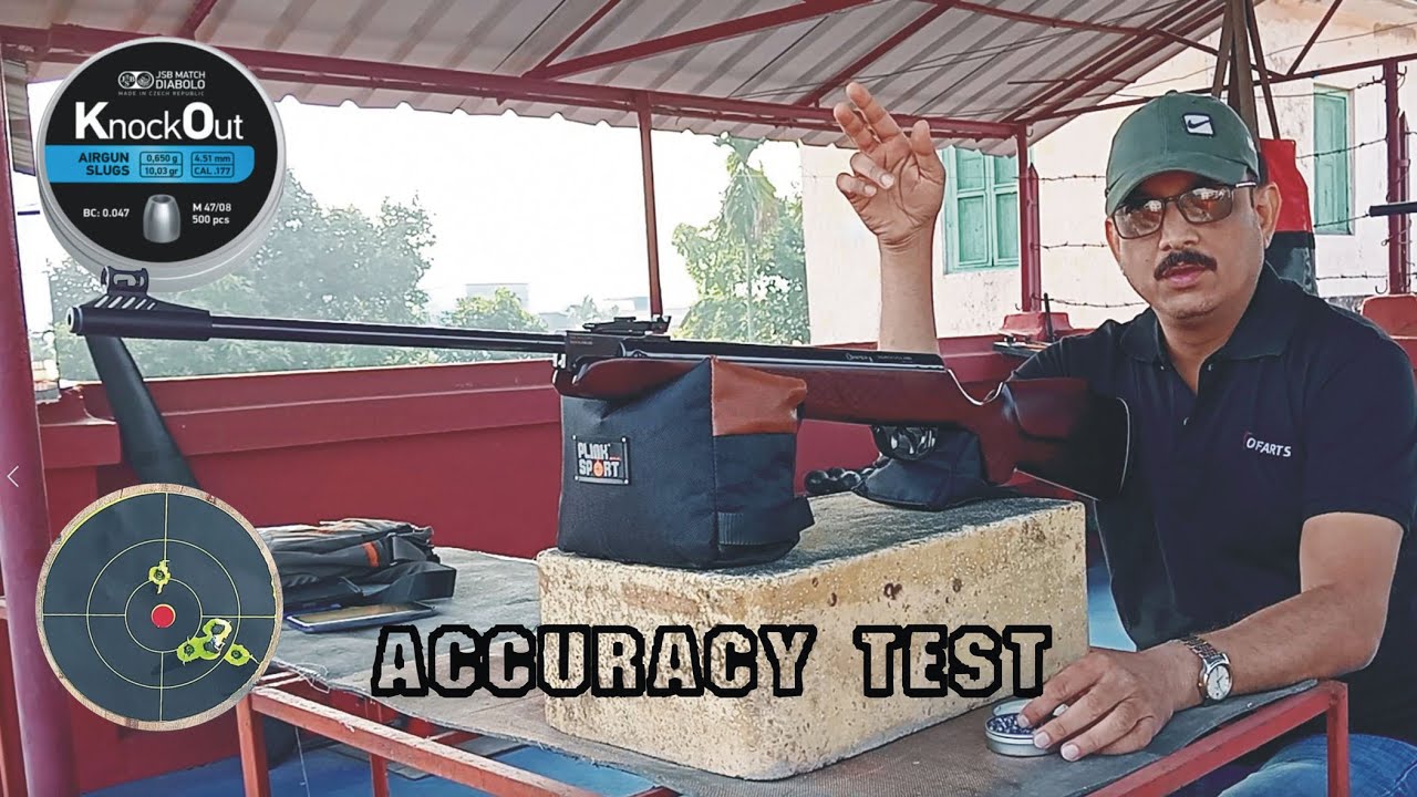 JSB Knock Out Slug accuracy test I SDB Sniper .177 cal. @openfieldtarget