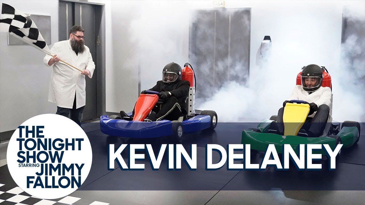 Kevin Delaney Helps Jimmy Fallon Race a CO2-Powered Go-Kart