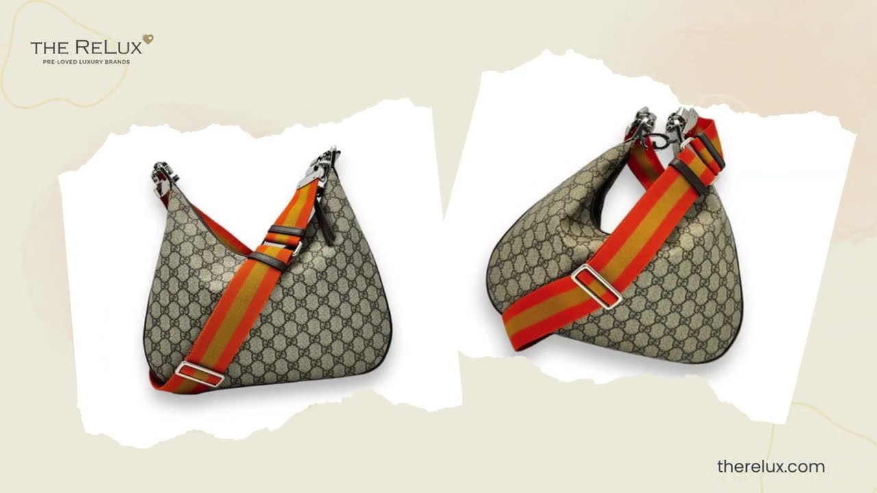 Gucci GG Supreme Large Attache Hobo Crossbody Bag | The Relux