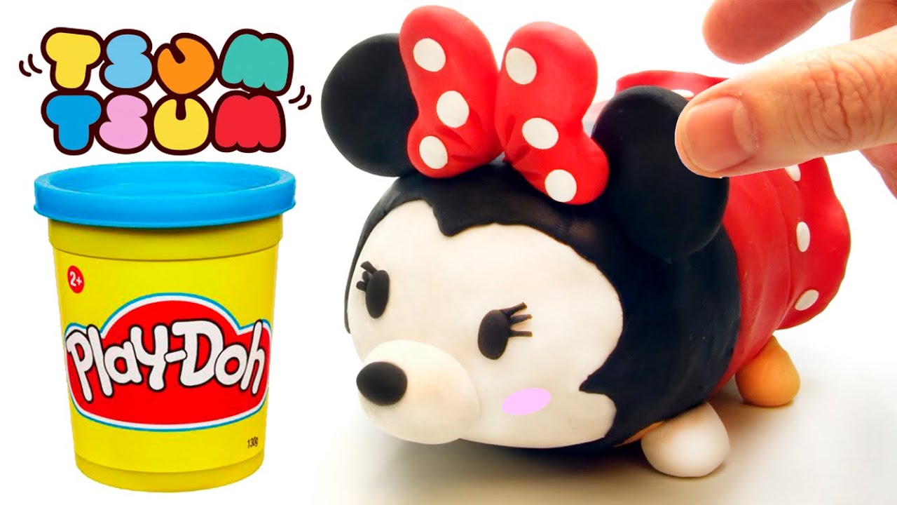 DibusYmas Minnie Mouse Tsum Tsum play doh stop motion claymation plastilina disney - Vengatoon