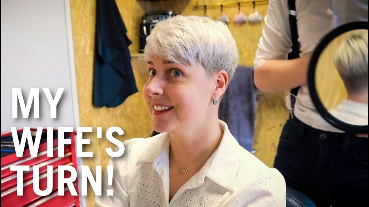 GIVING MY WIFE A SUPER SHORT AND SOFT PIXIE CUT - HFDZK Haircut tutorial