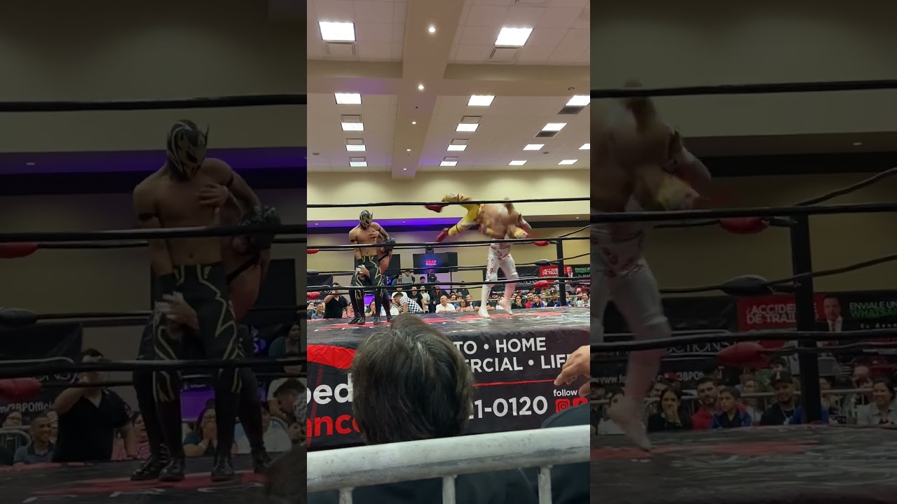 Briyante and Imperius take to the sky at Lucha Libre by the Bay 6! #luchalibre #wrestling
