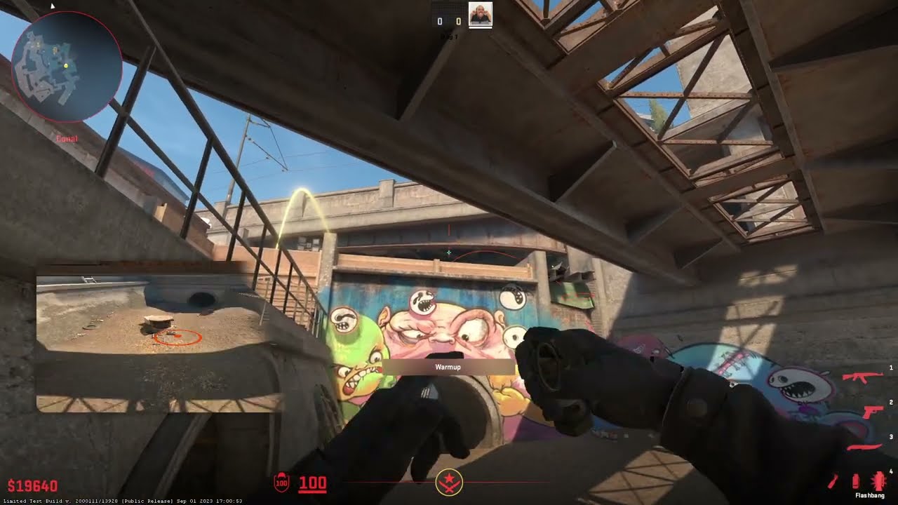 Overpass B - B Rush Flashbangs CS2