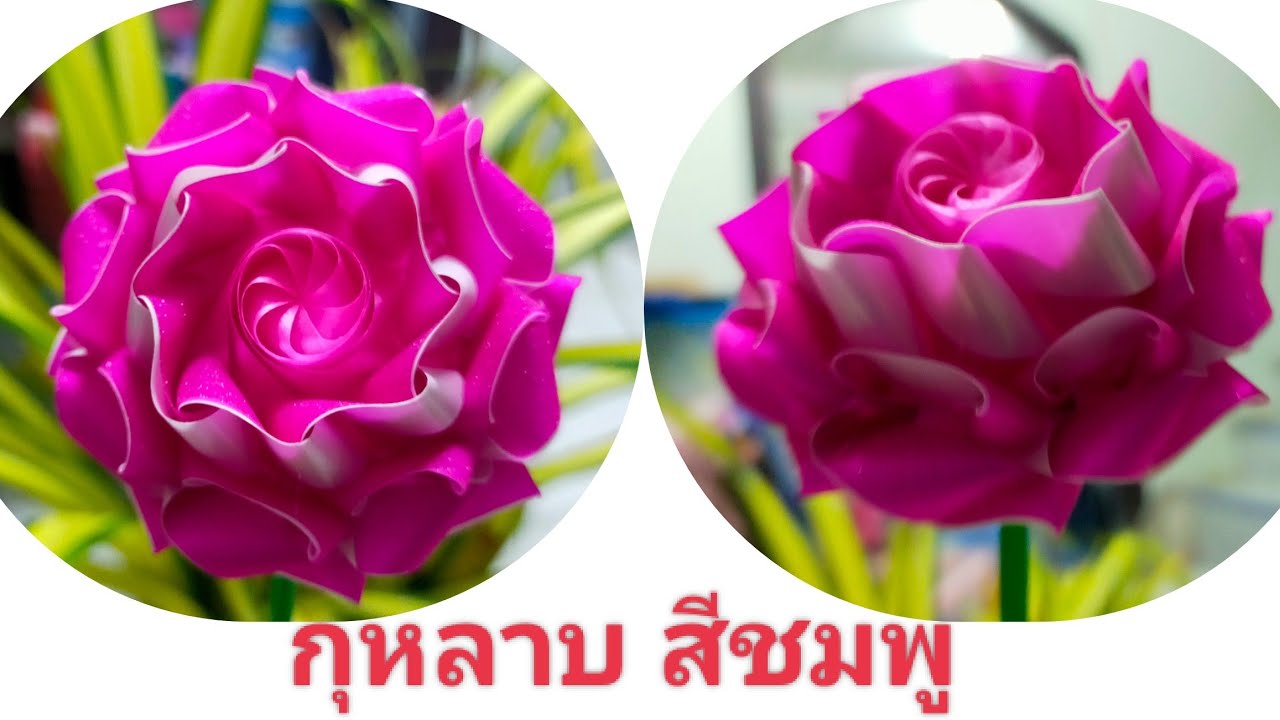วิธีพับเหรียญโปรยทาน กุหลาบ สีชมพู by ป้าศรี DIY