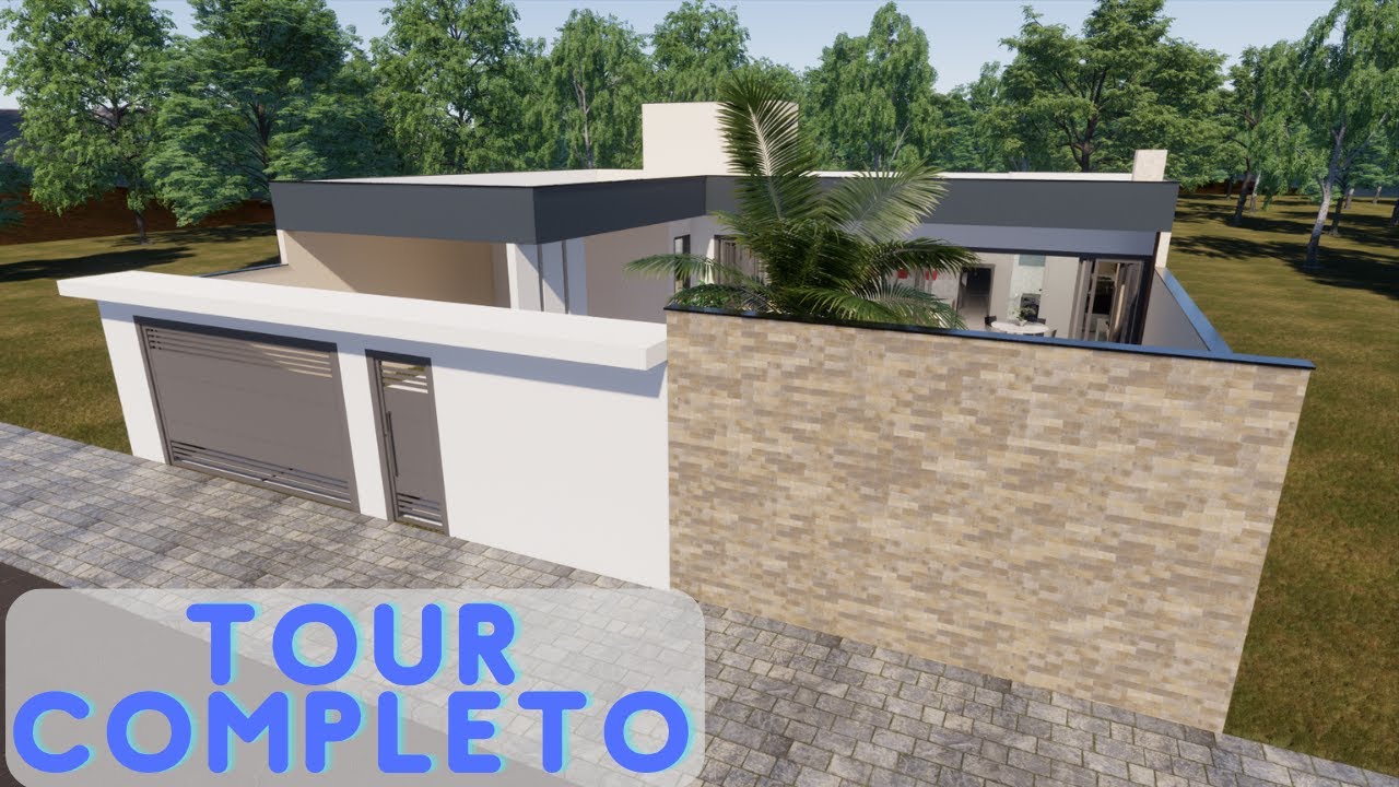 Edícula Aconchegante - Casa Pequena Com Um Quarto #3d #projeto #casas  .Cód144A