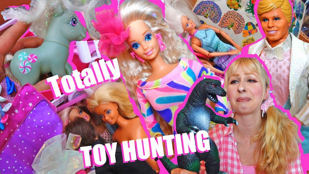Vintage TOY and DOLL hunting flea market - 80s 90s Barbie, G3 My little Pony, Godzilla, Totally Hair