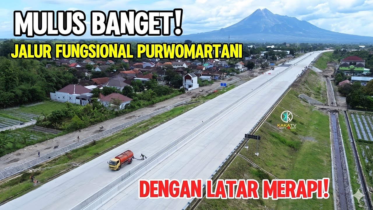 TERBARU‼️Jalur Fungsional Lebaran 2026 Tol Jogja Solo di Purwomartani Mulus, Merapi Terlihat Jelas‼️