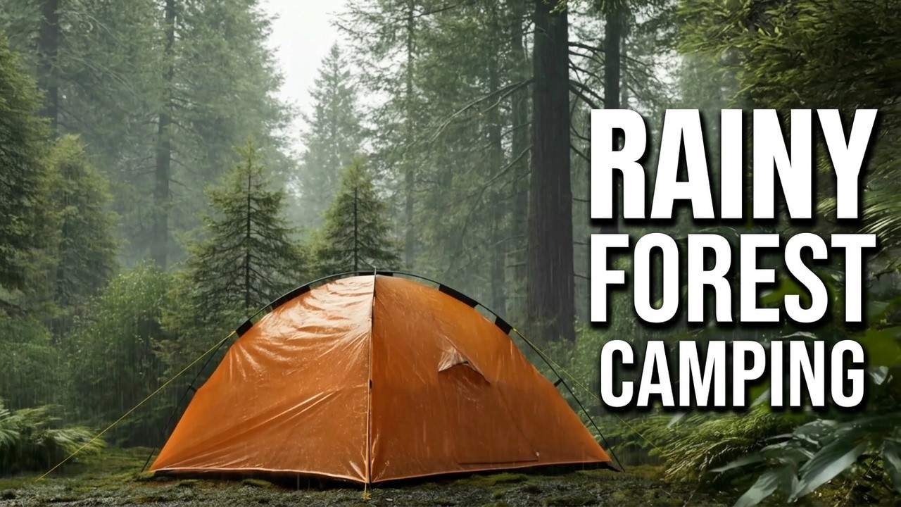 Camping In The Rain Deep In The Forest ASMR