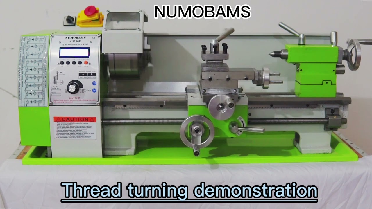 NUMOBAMS Lathest NU210-E Electrical Change Gear DIY Lathe Machine Auto Making Different Thread