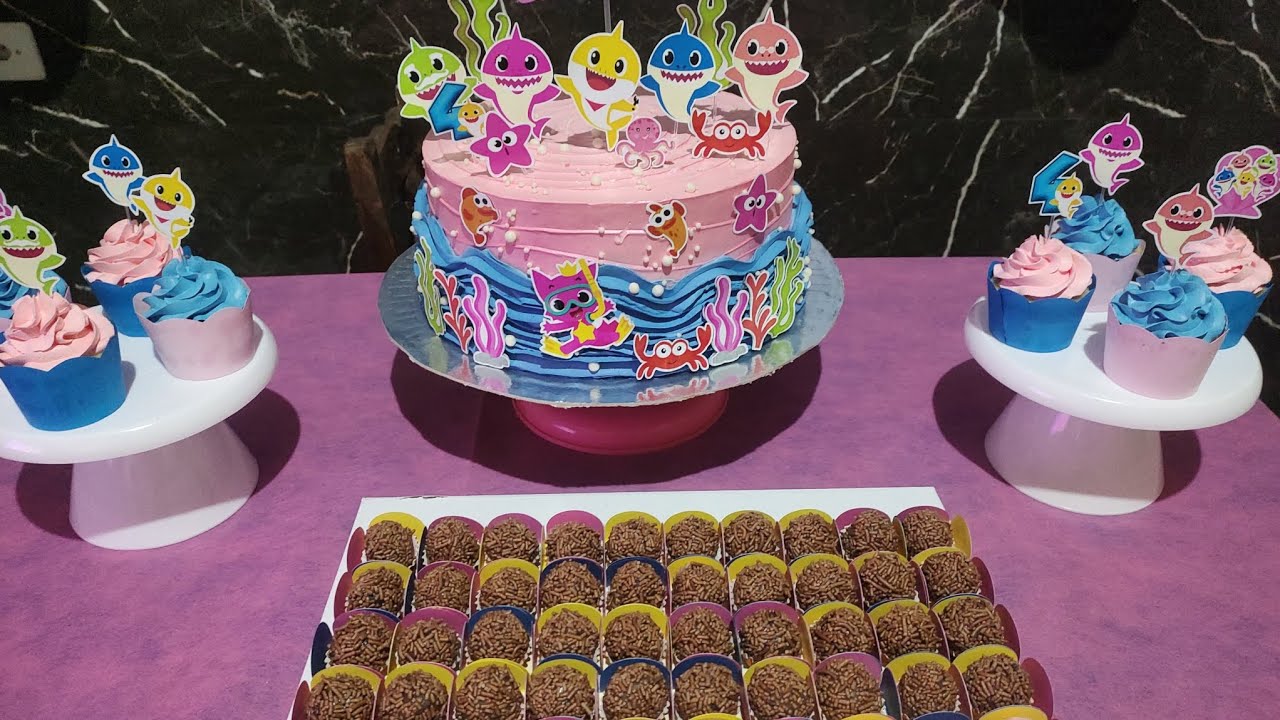 KIT FESTA PRA 40 PESSOAS/KIT FESTA DO BABY SHARK