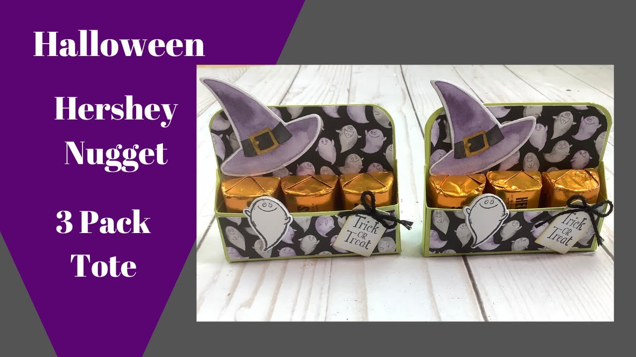 Diy Halloween Hershey Nugget 3 pack Tote/Treat Box Tutorial