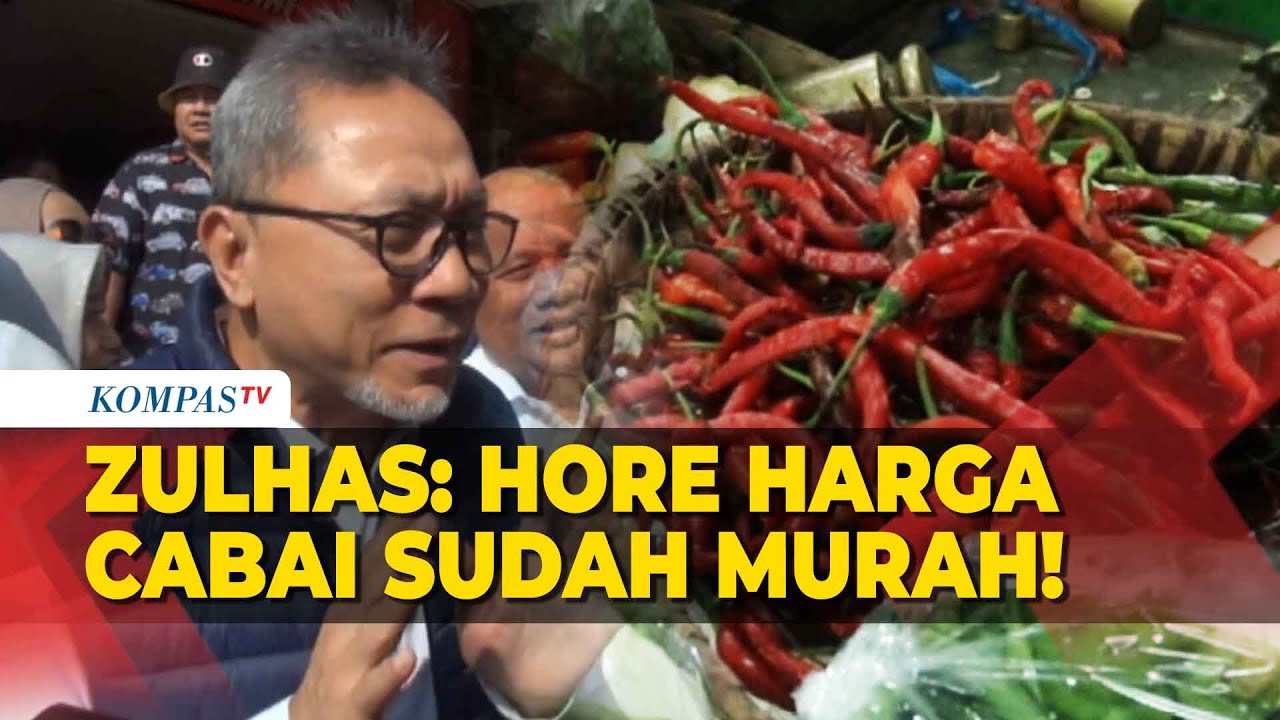 Mendag Zulhas Blusukan Pasar Bulu di Semarang: Hore Harga Cabai Turun
