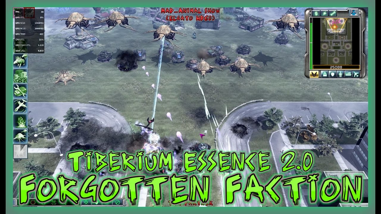 (Forgotten Faction) C&C 3 Tiberium Essence 2.0 Alpha Forgotten vs Scrin 1vs2 CompStomp HD #1 4K