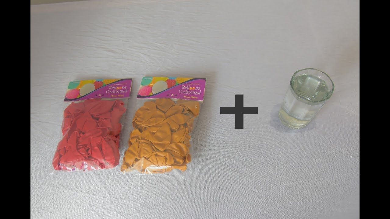 How to make Balloon arch only with Balloons and a glass of water!!