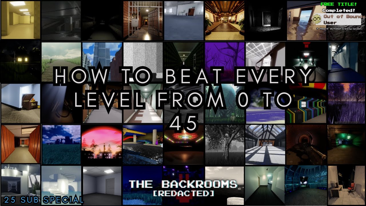 How to BEAT Every Level From 0 To 45 in Roblox Backrooms [REDACTED] Survival
