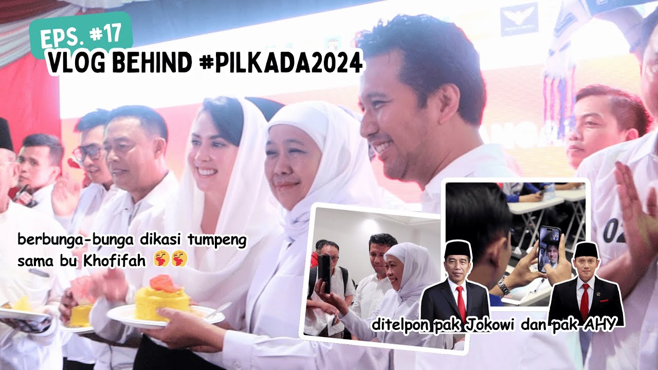BEHIND PILKADA JATIM #17: SYUKURAN POTONG TUMPENG BARENG BU KHOFIFAH |Arumi Bachsin
