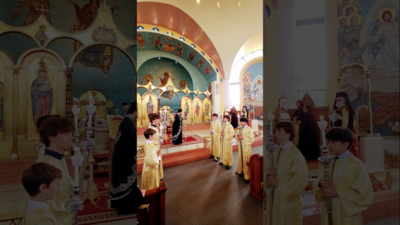 Holy Monday service at the Greek orthodox Cathedral in Atlanta, Georgia