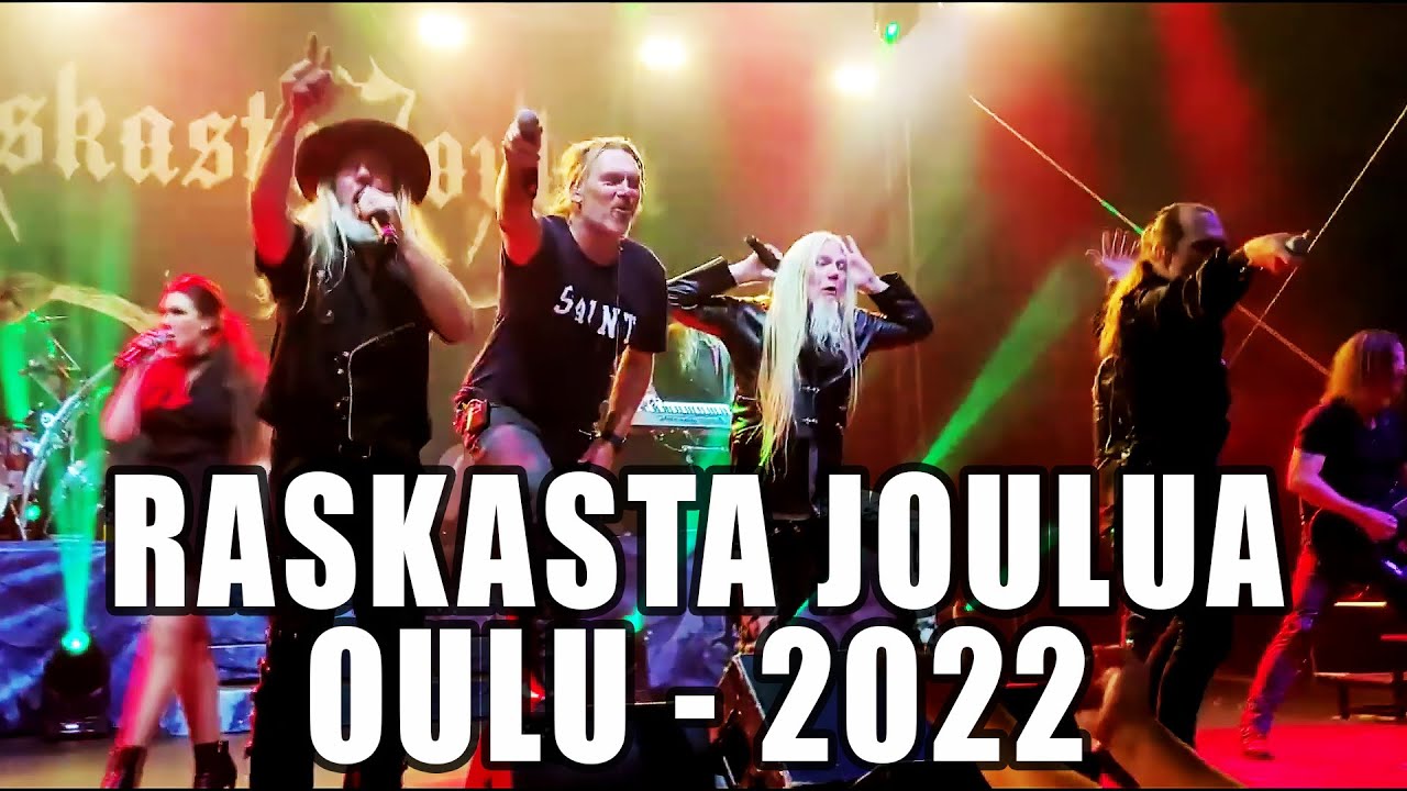 Raskasta Joulua - FINALE - Stars & Ilouutinen - vocals  Marko Hietala et al - Oulu 2022  (phone-cam)