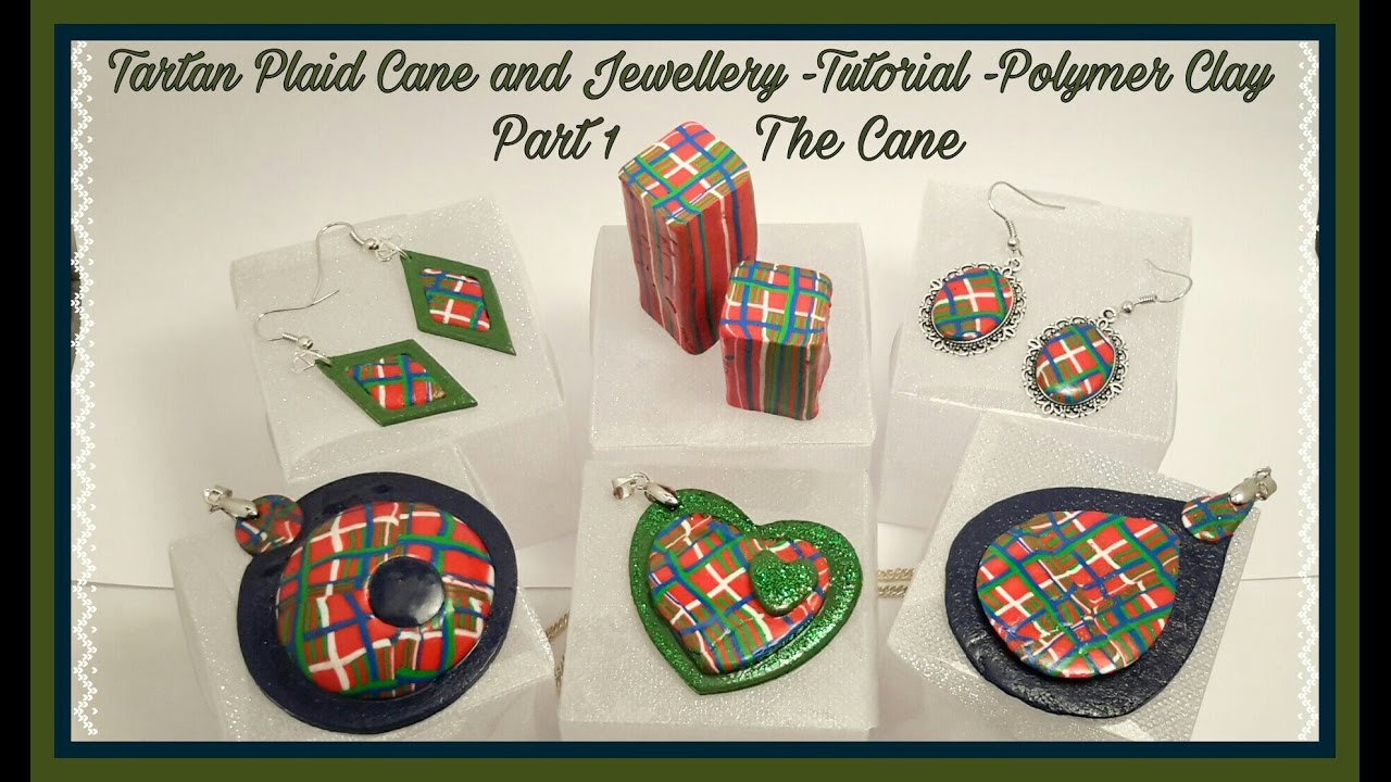 Tartan Plaid Cane and Jewellery - Tutorial - Polymer Clay, Part 1 the Cane,