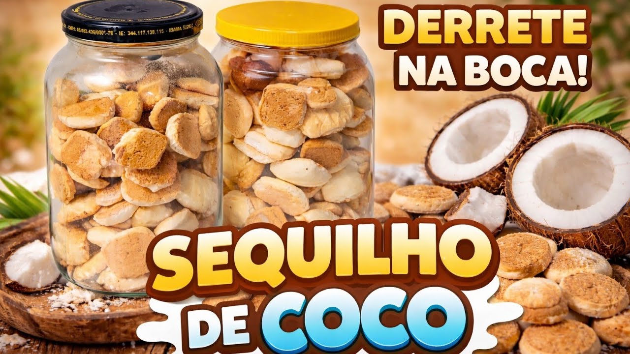 SEQUILHO DE COCO QUE DERRETE NA BOCA 🥥IDEAL PARA VENDER 