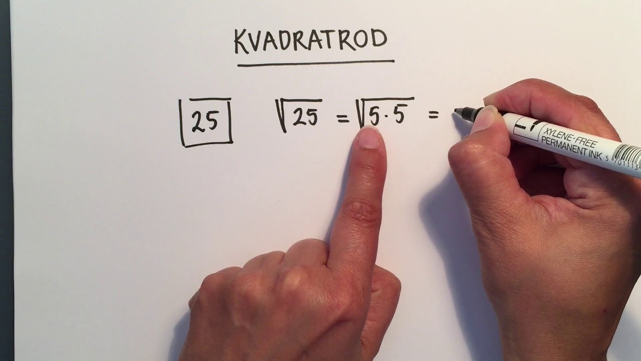 Potens, kvadrattal og kvadratrod