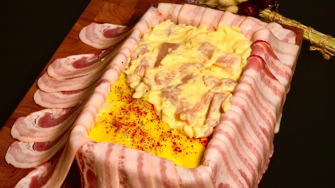 Ваши гости будут в шоке! Запеканка из курицы, картофеля и бекона! Просто, но очень вкусно!