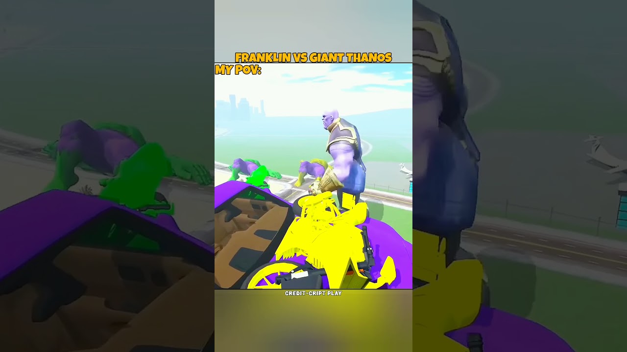 Franklin Vs Giant Thanos | Indian Bike Driving 3d #shorts #viralshorts #gta #gta5 #gaming
