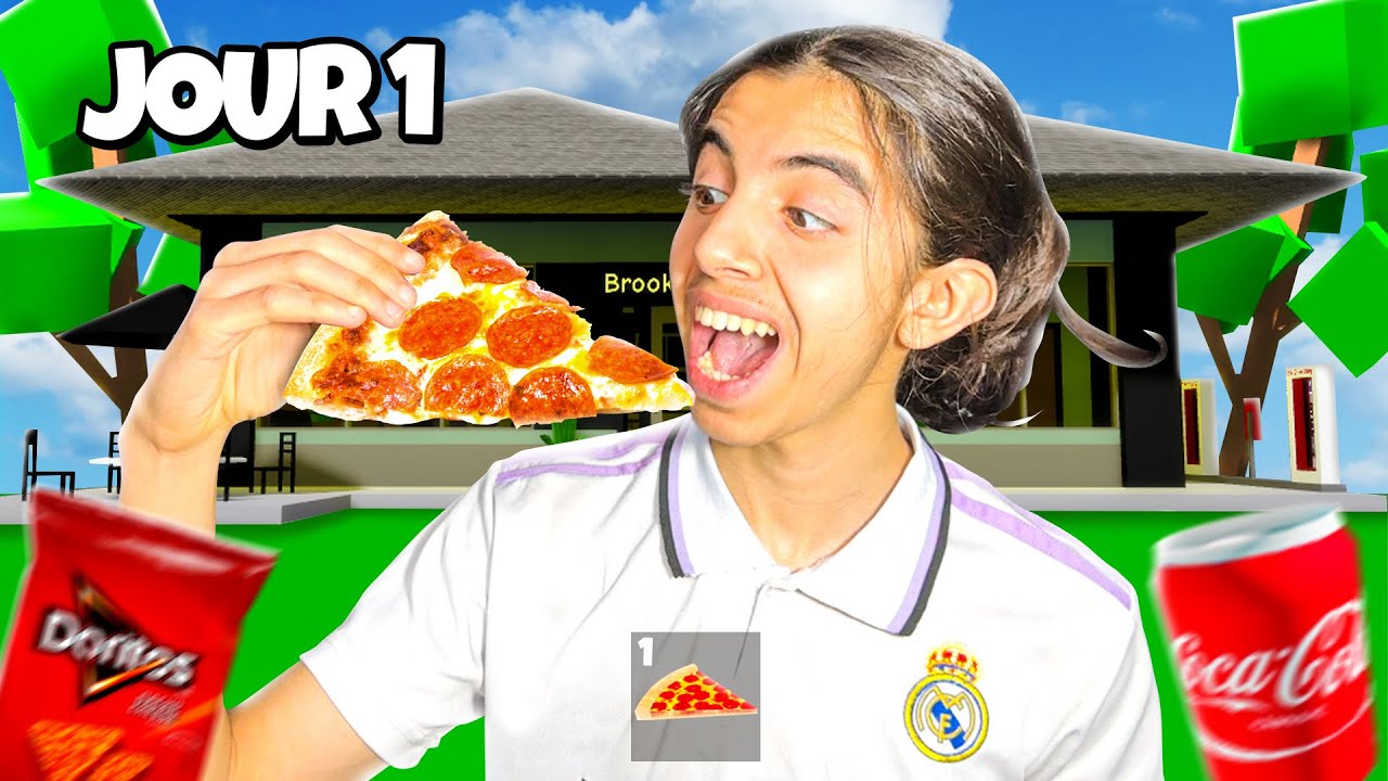 J'AI MANGÉ 24h COMME SUR BROOKHAVEN Roblox ! (dinguerie)