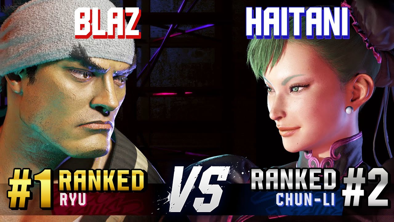 SF6 ▰ BLAZ (#1 Ranked Ryu) vs HAITANI (#2 Ranked Chun-Li) ▰ High Level Gameplay