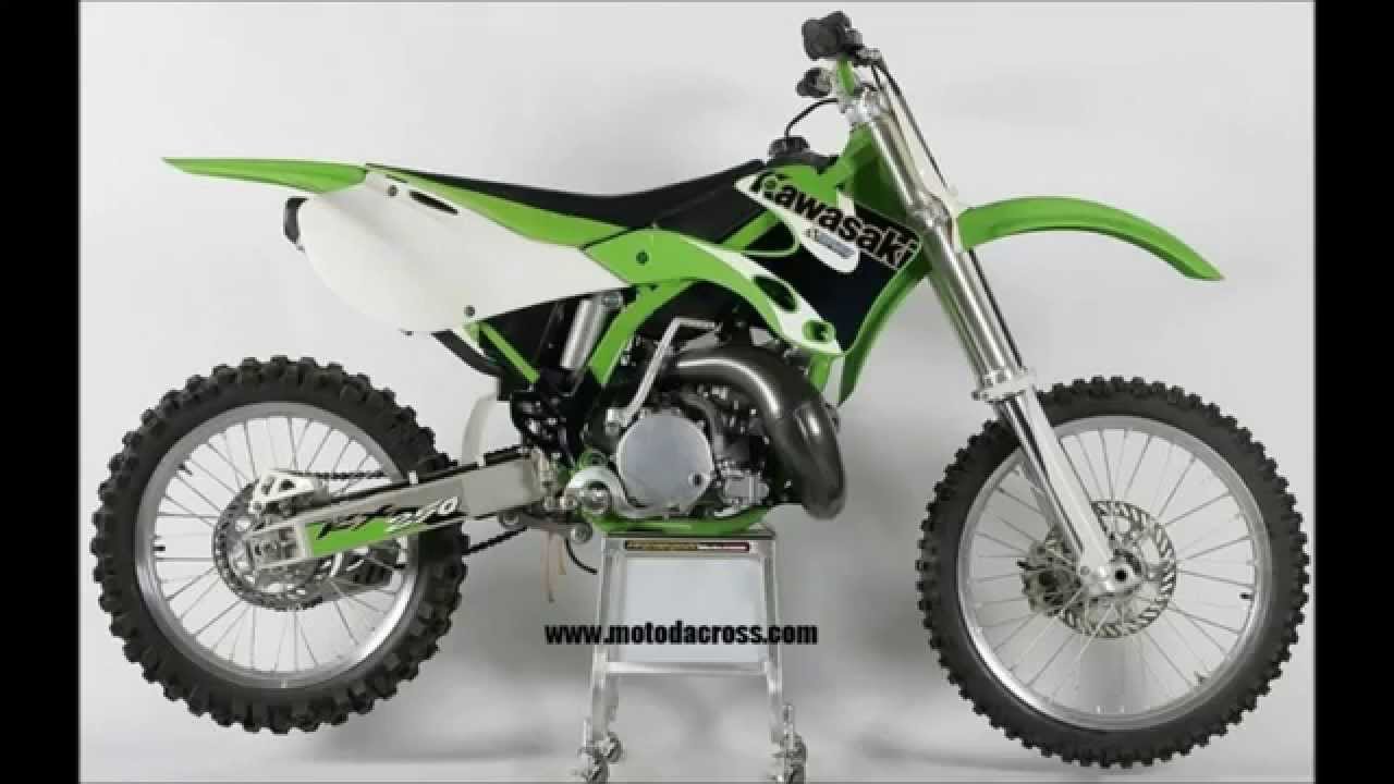 Evolution of Kawasaki kx-250 from 1974 to 2008.