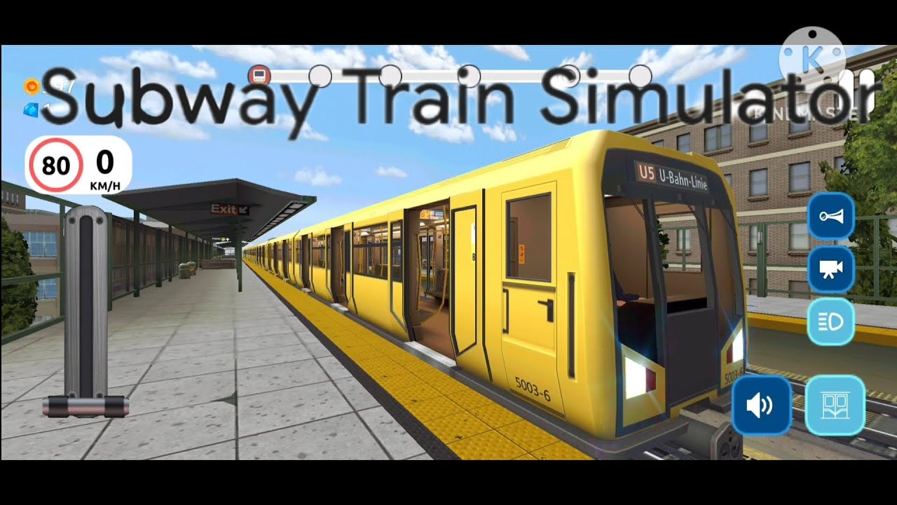 베를린 U5 지하철 뉴욕 철도 1호선 구간 주행영상 (게임 이름:Subway Train Simulator)