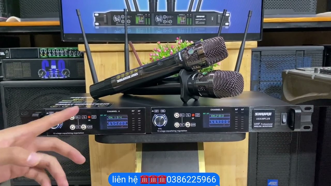 Xả Mic Shure UGX380plus mic chất hát hay tiếng chuẩn