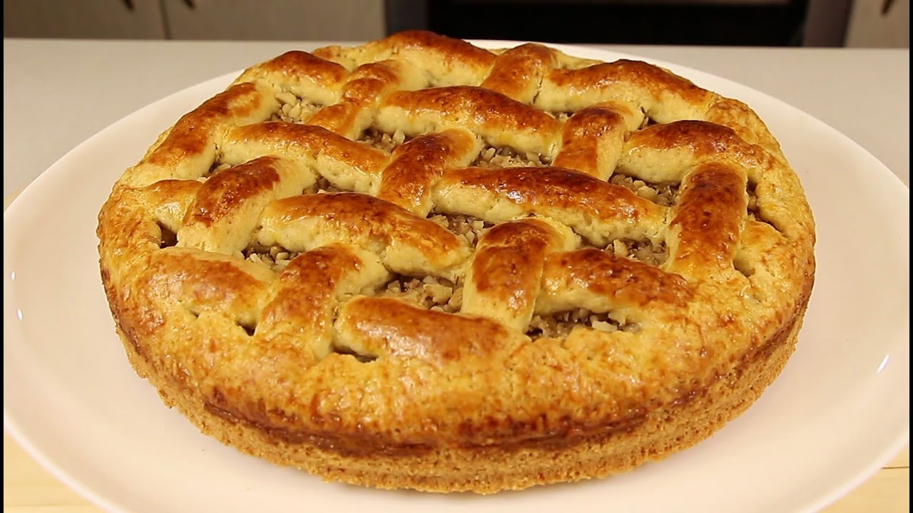 Нежный Песочный Пирог с Яблоками и Орехами /Любимая Домашняя Выпечка