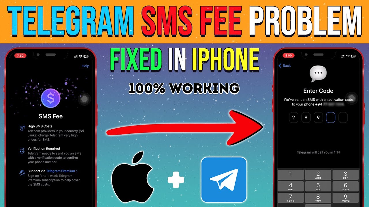 Telegram SMS Fee Problem Fixed in iPhone (100% Working)
