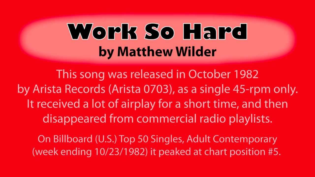Work So Hard (by Matthew Wilder) [1280x720]