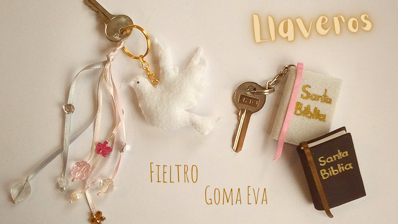 2 Ideas llaveros Mini Biblias y Paloma/Recuerditos para Iglesias/ ideas Semana Santa/ Pascua