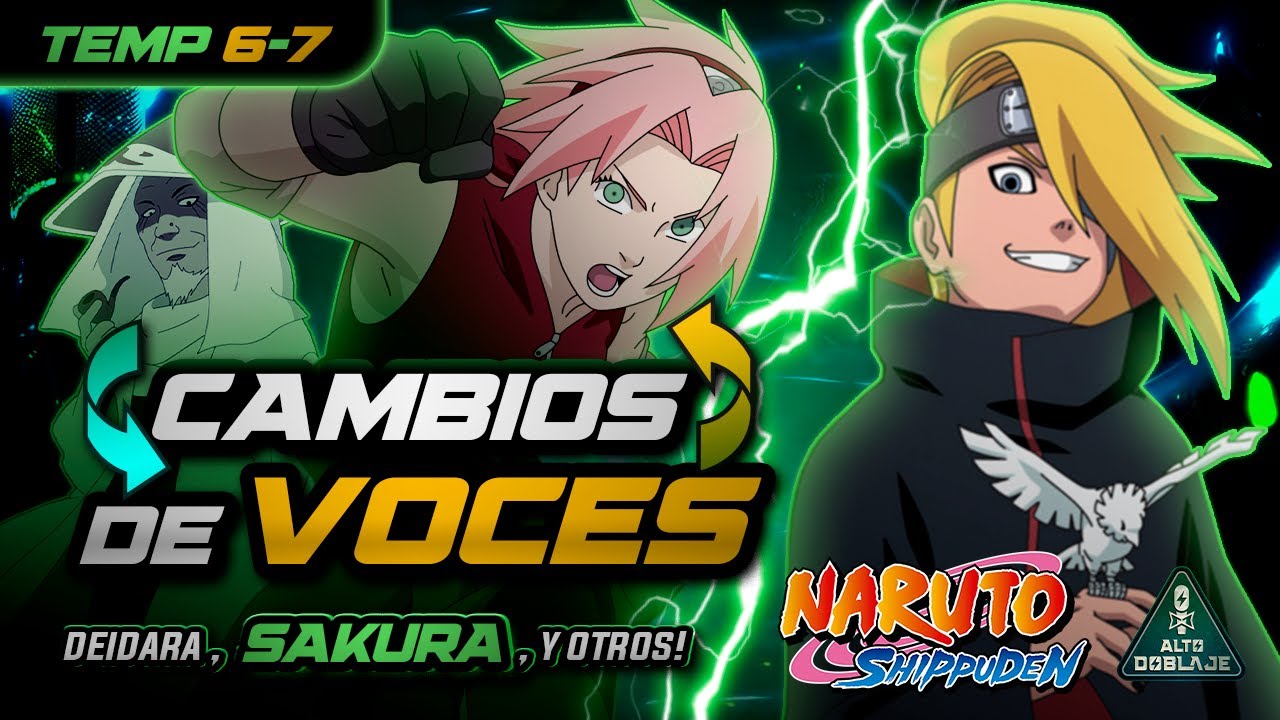 Los cambios de voces del DOBLAJE de Naruto Shippuden