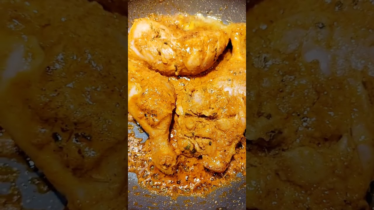 Grilled Chicken in a Pan for dinner #jhalmuri863 🧿😊🌻