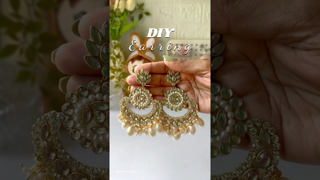 DIY Earring making #shorts #viralshorts #earringmaking #diyjewelry #handmade #craftideas