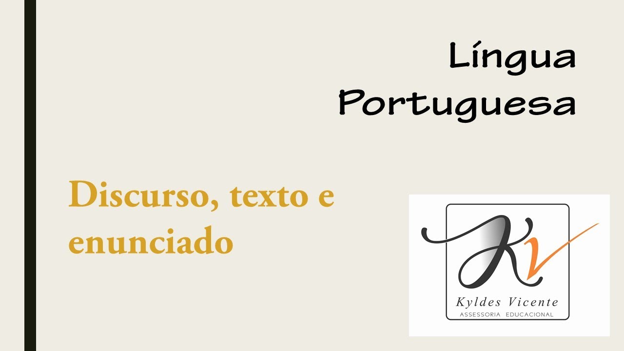 Discurso, texto e enunciado