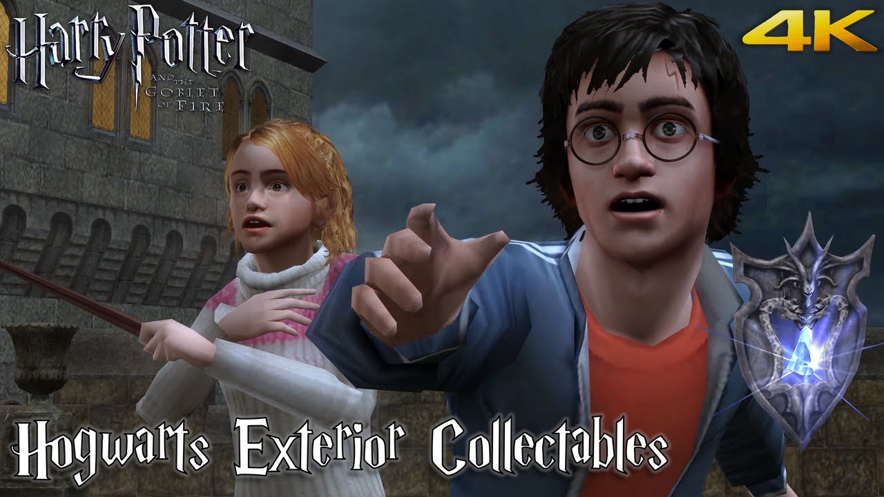 Harry Potter and the Goblet of Fire 'Hogwarts Exterior Collectables' Walkthrough (4K)
