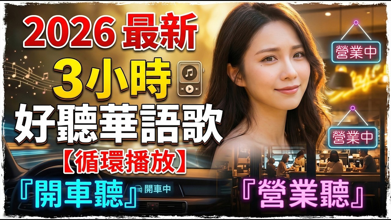 【無廣告】2026最新3小時好聽華語歌【循環撥放】『開車聽』『《營業聽』