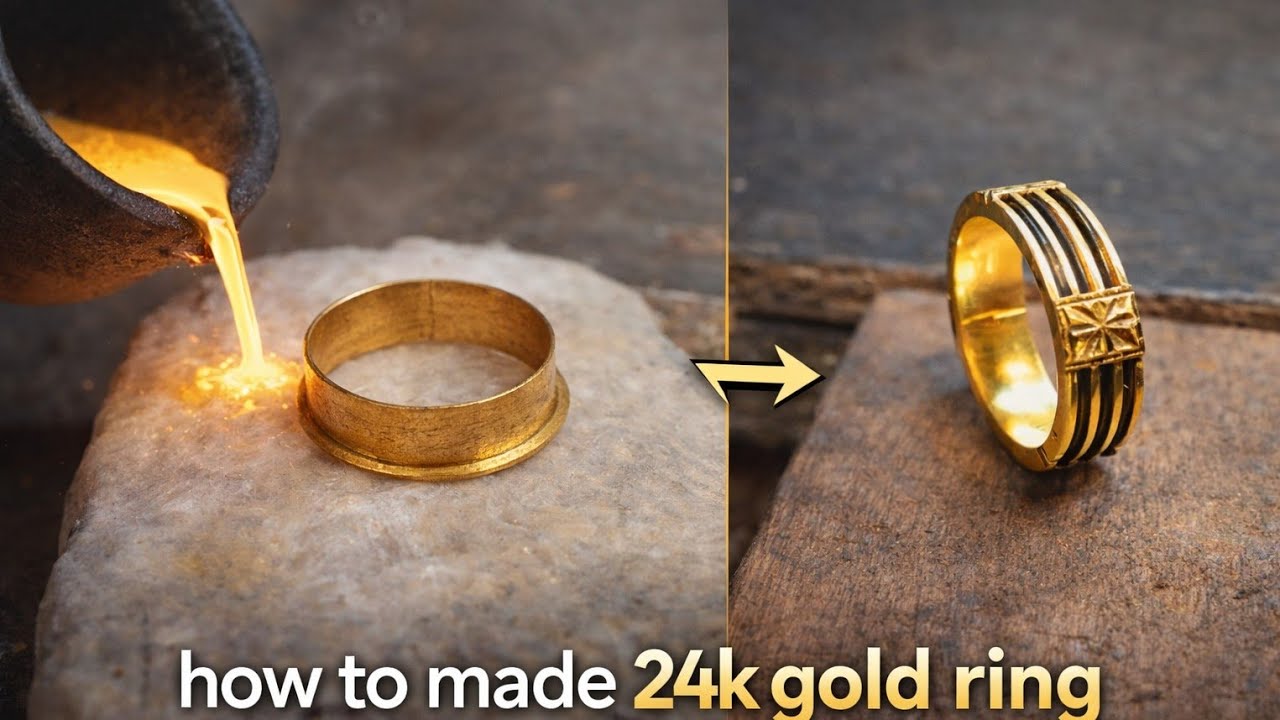 how to made 24k gold ring | gold ring making