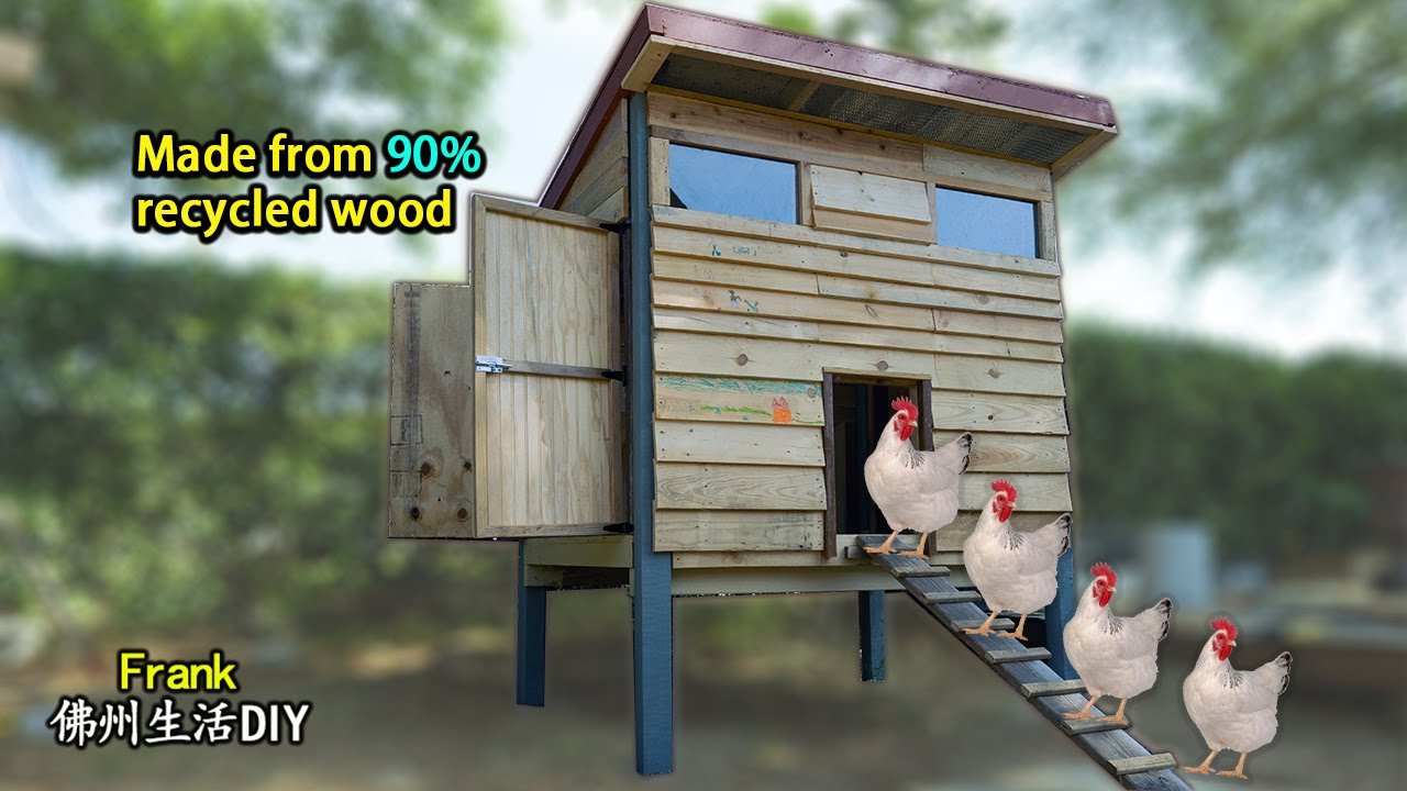 DIY Chicken coop | 建造鸡笼 | 鸡舍 | 90%木料来自废料托盘 | 后院规划【Frank 佛州生活DIY】[part 1]
