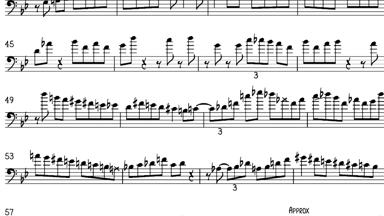 Elliot Mason trombone solo transcription on The Eternal Triangle